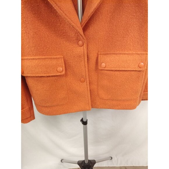 Tribal Jeans Women's Burnt Orange Waist Length Peacoat Size Large - Picture 6 of 10